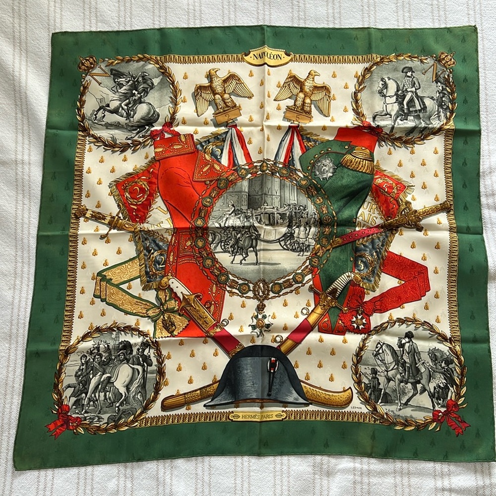 Authentic Hermes Napoleon Scarf